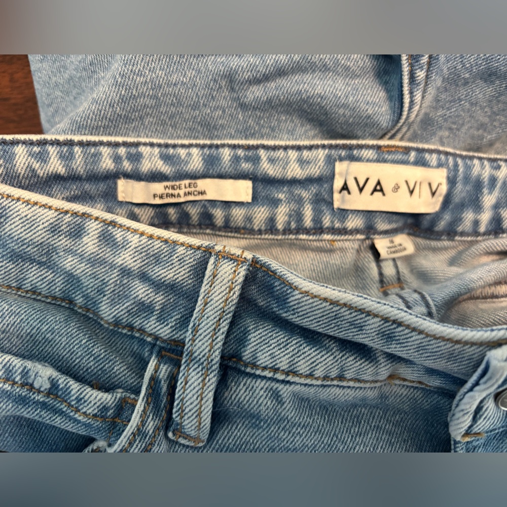 Ava & Viv High Rise Wide Leg Jeans - Picture 3 of 5